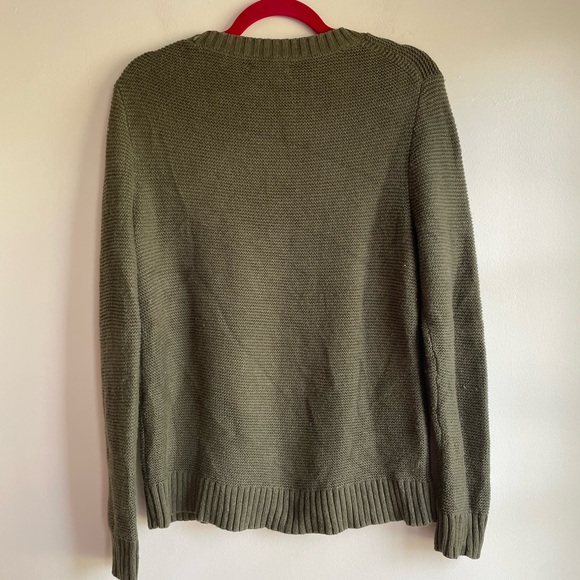 J. Crew Mercantile Olive Green Crew Neck Sweater Size S - Picture 3 of 5
